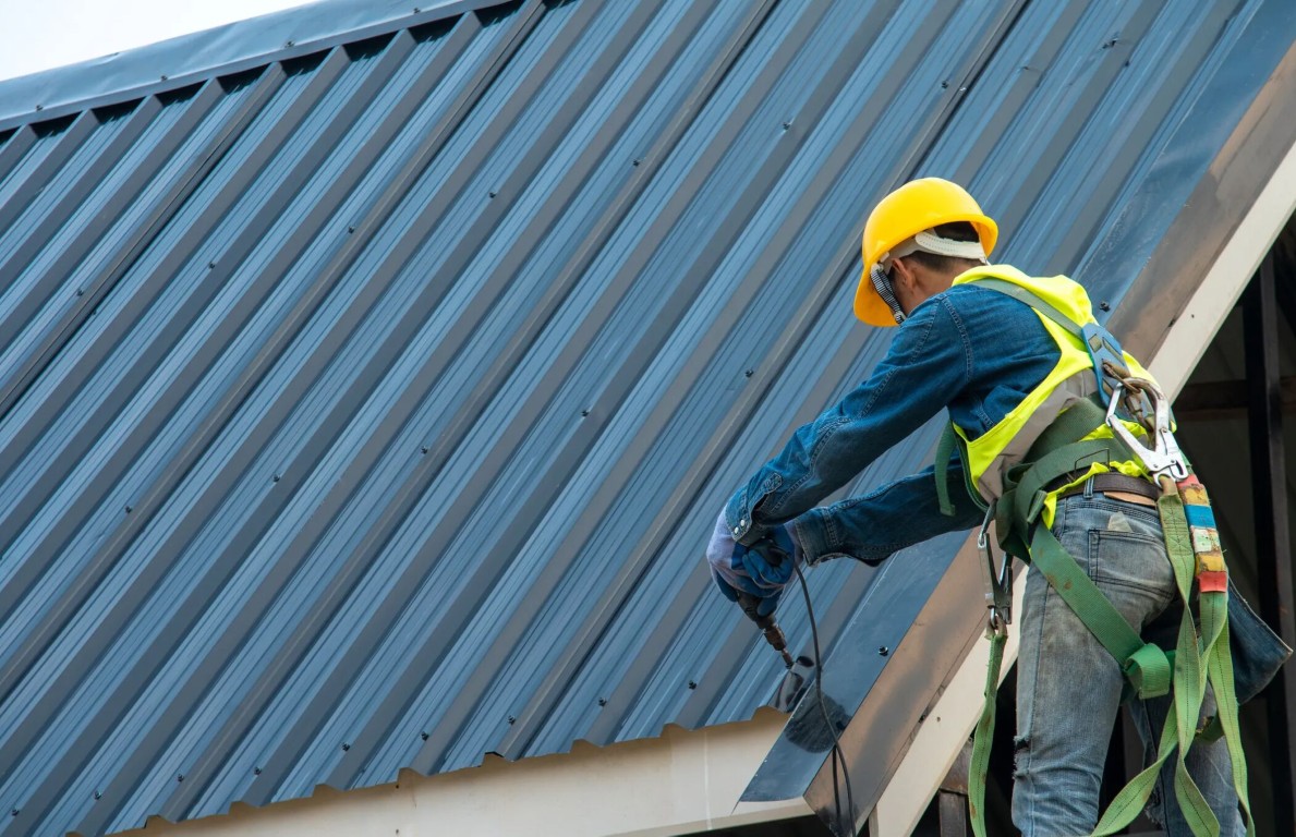 Professional roofer performing thorough roof inspection in Cicero, IL